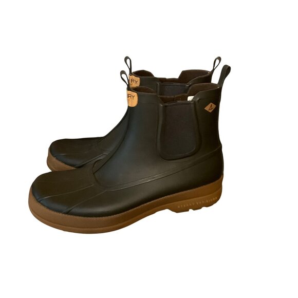 Sperry Mens Waterproof Rubber Chelsea Boots Brown Size 9M Durable outdoor rain - Picture 8 of 13